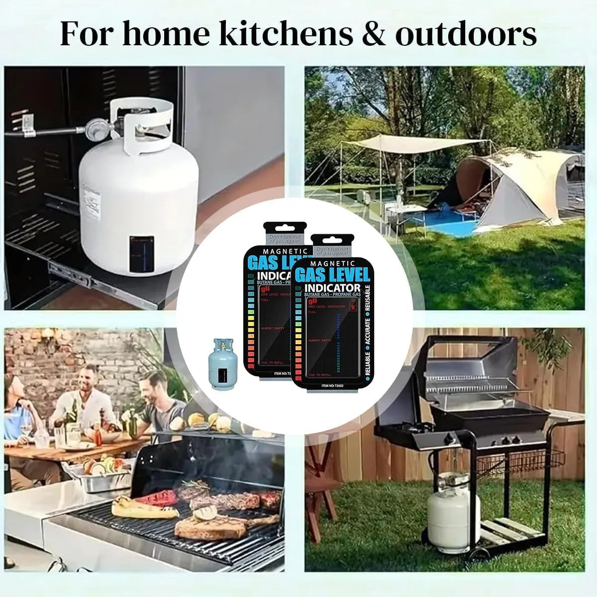 Magnetic Gas Level Indicator | LPG, Butane & Propane Gas Checker