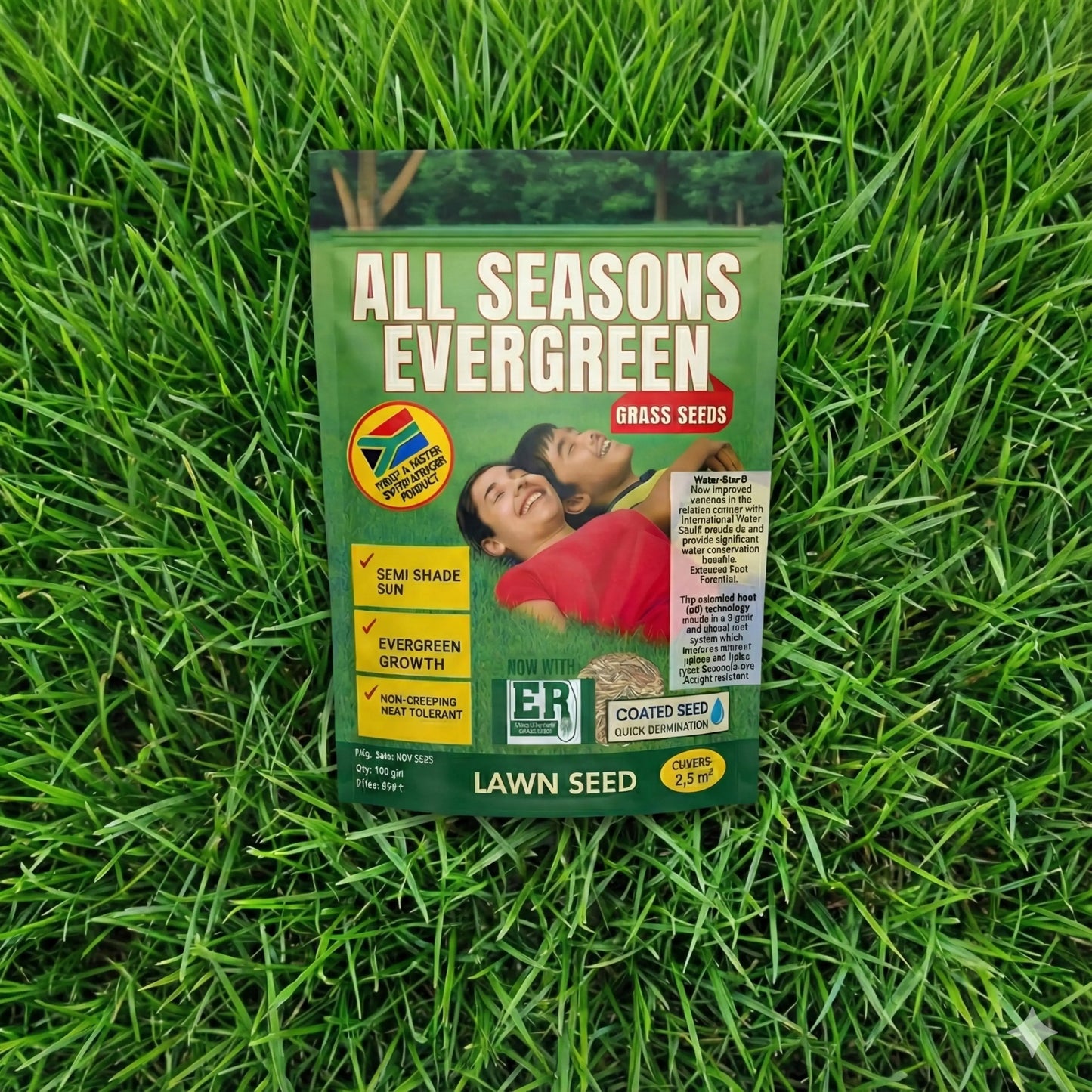 All Seasons Evergreen Grass Seeds | Fast Germination | Year-Round Beautiful Green Lawn