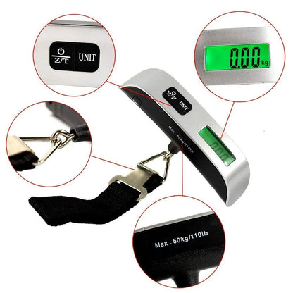 LCD Digital Luggage Scale | Portable Travel Bag Weight Checker with LCD Display