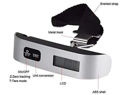 LCD Digital Luggage Scale | Portable Travel Bag Weight Checker with LCD Display