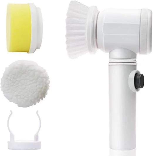 Electric Spin Scrubber 7-in-1 Power Cleaning Brush | Magic Cleaning Tool with 5 Replaceable Brush Heads for Kitchen & Bathroom