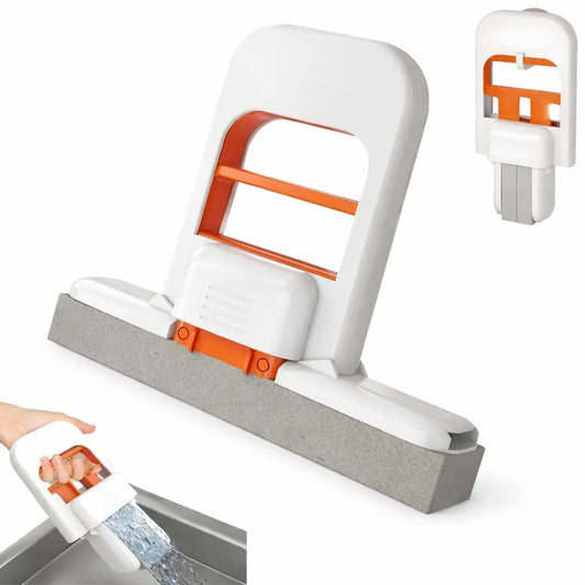 Mini Foldable Desktop Mop | Handheld Self-Squeeze Sponge Mop for Wet & Dry Cleaning | Portable Cleaning Tool
