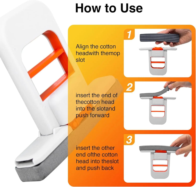 Mop Computer Mini Foldable Desktop Mop | Handheld Self Squeeze Sponge Cleaner ...