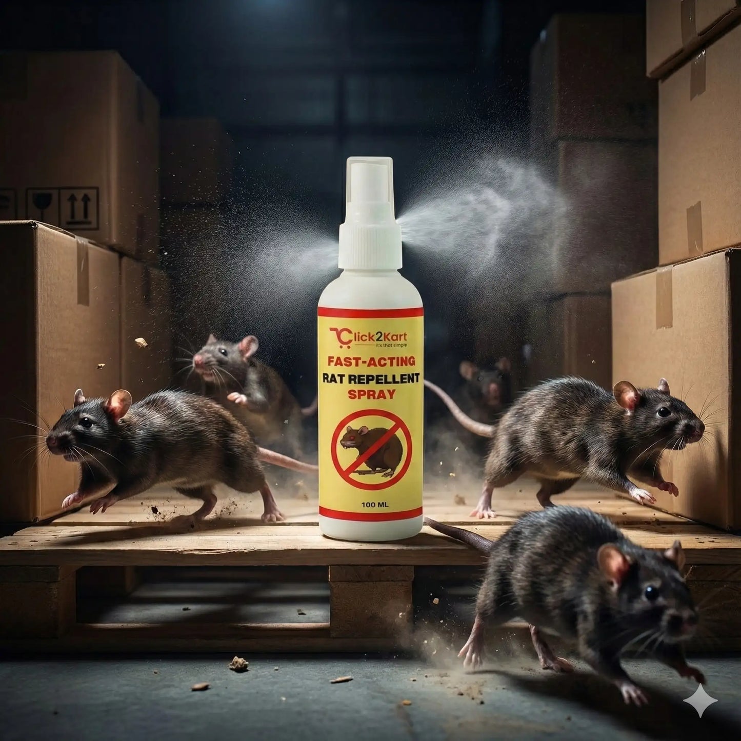 Fast-Acting Rat Repellent Spray | Herbal Rodent Control | Safe & Easy Home Protection