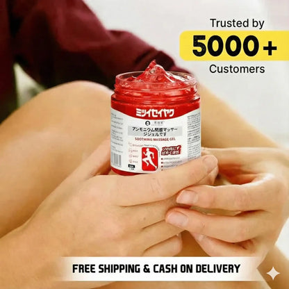 Japanese Red Massage Gel for Joint & Muscle Pain Relief | Deep Penetration Formula | Fast-Acting Herbal Therapy Gel