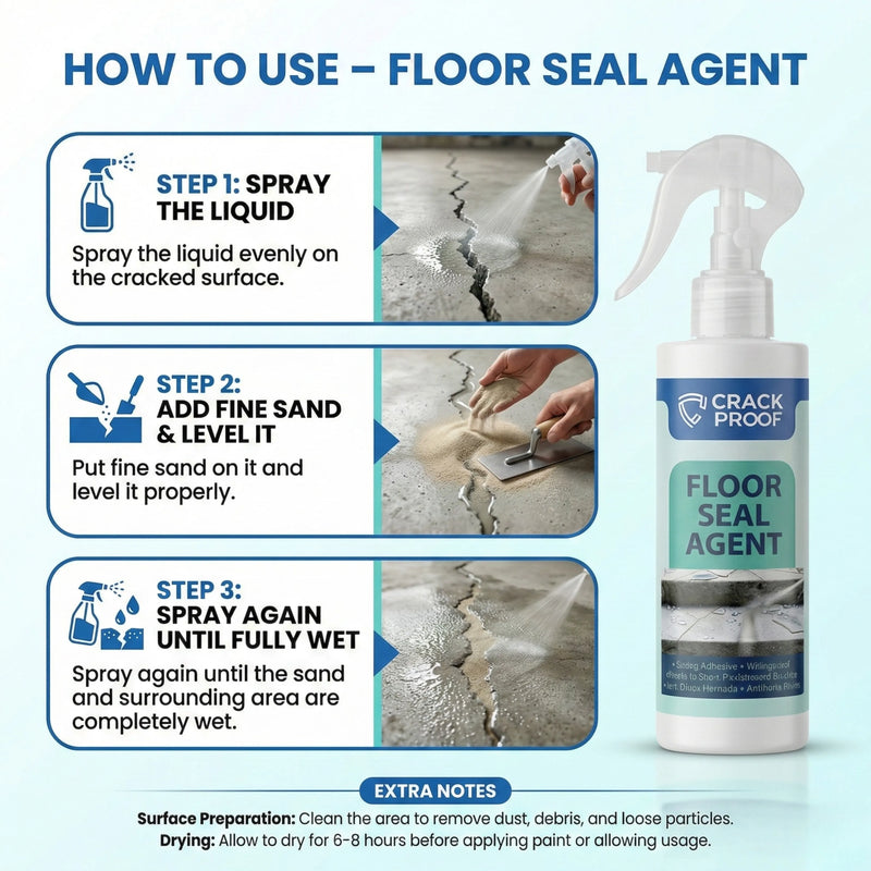 Floor Seal Agent | Waterproof Crack Repair Spray for Floors