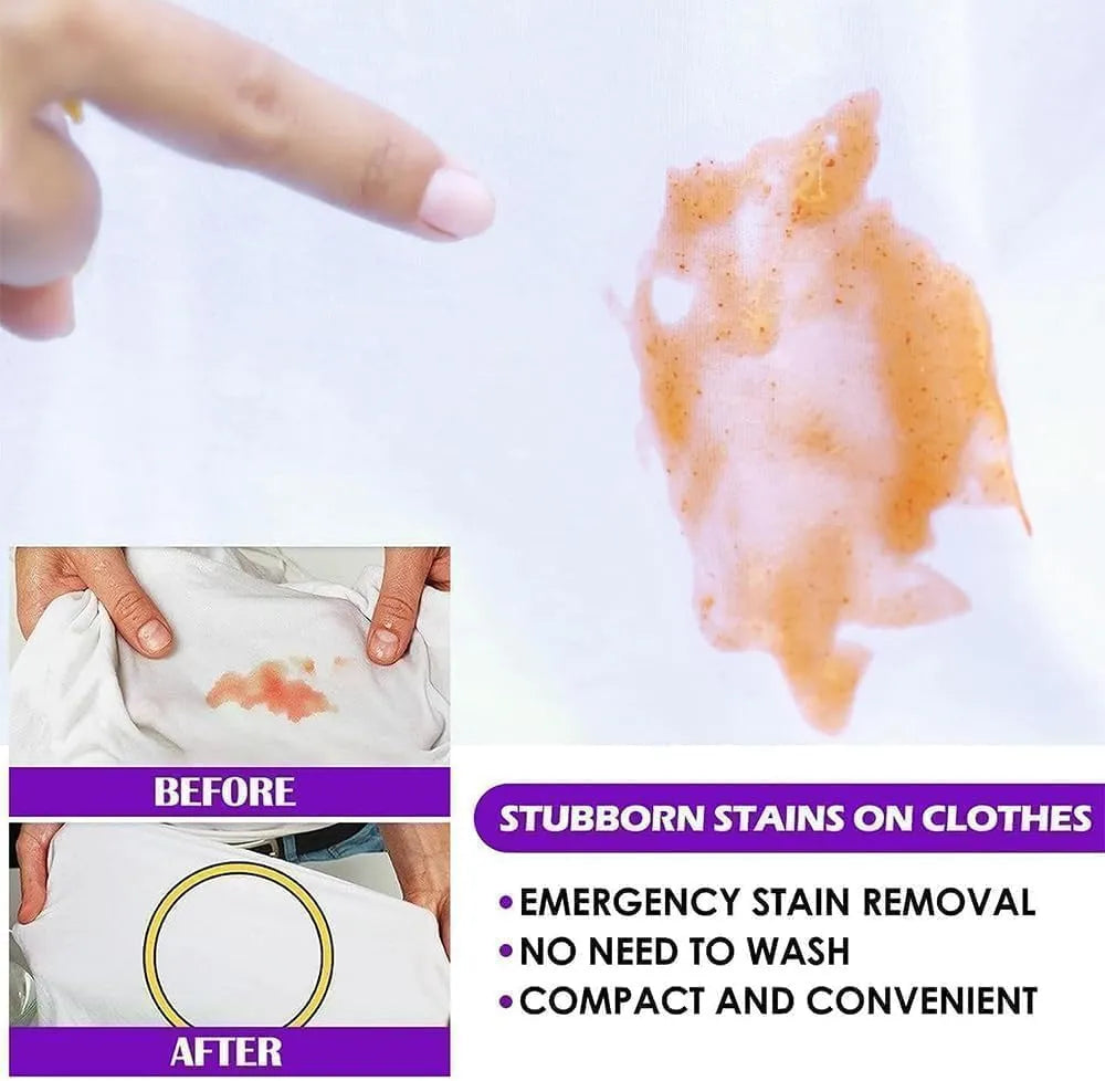 Active Enzyme Laundry Stain Remover – No-Water Fabric Cleaner for Tough Stains on Clothes