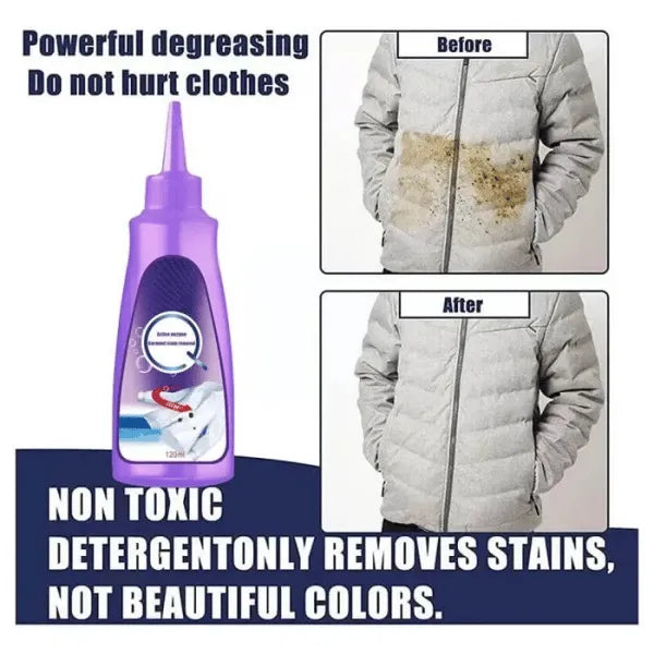 Active Enzyme Laundry Stain Remover – No-Water Fabric Cleaner for Tough Stains on Clothes