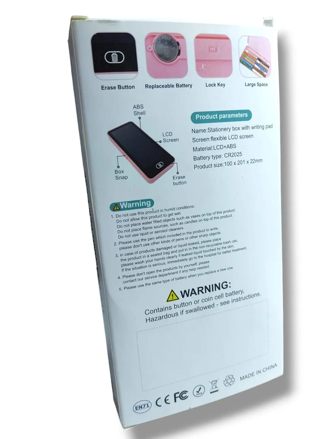 LCD Drawing Pen Case Compass Box